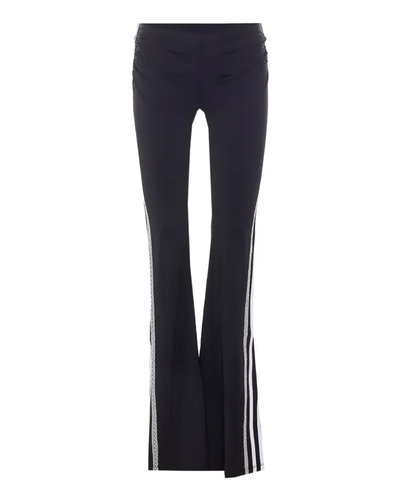 Aniye By lace-trim flared trousers - Schwarz Schwarz