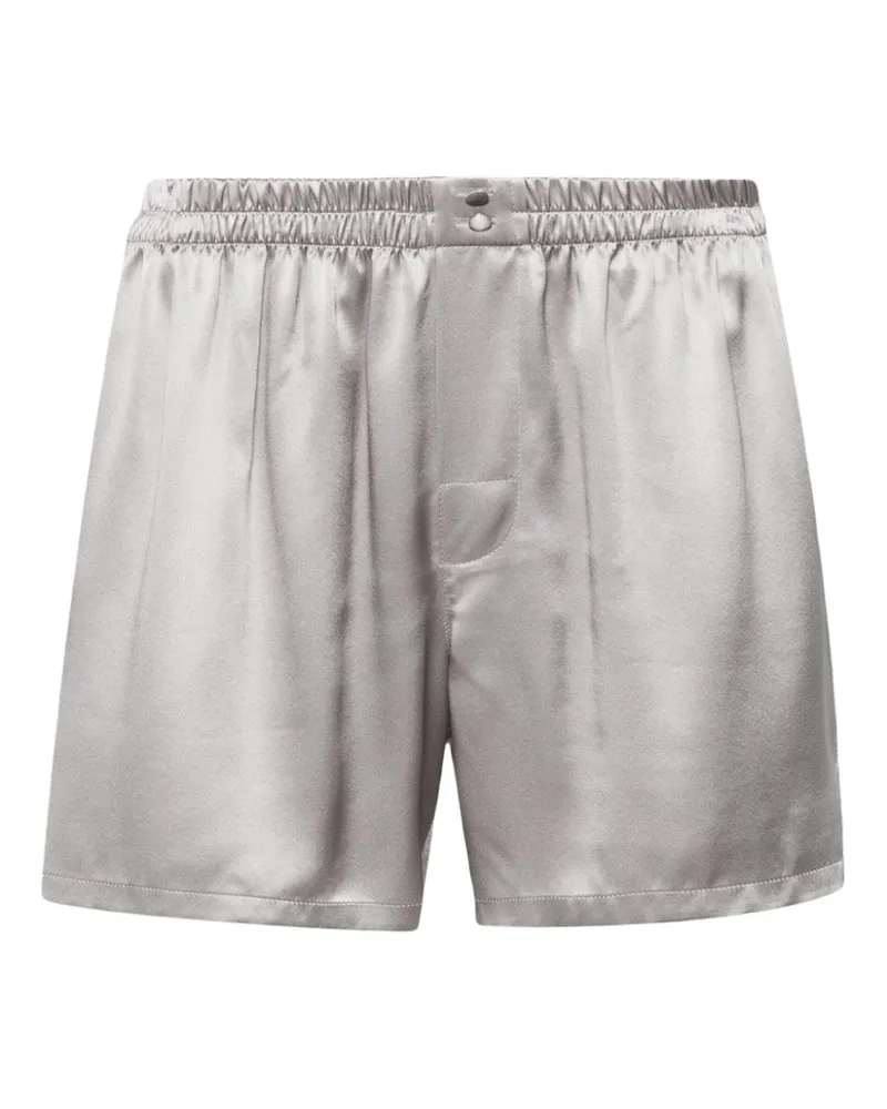 Dolce & Gabbana Shorts aus Seide - Silber Silber