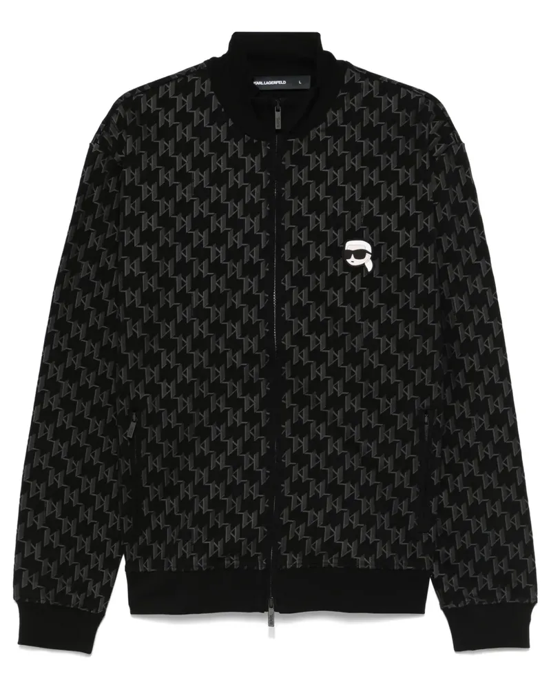 Karl Lagerfeld Jacke mit Logo-Print - Schwarz Schwarz