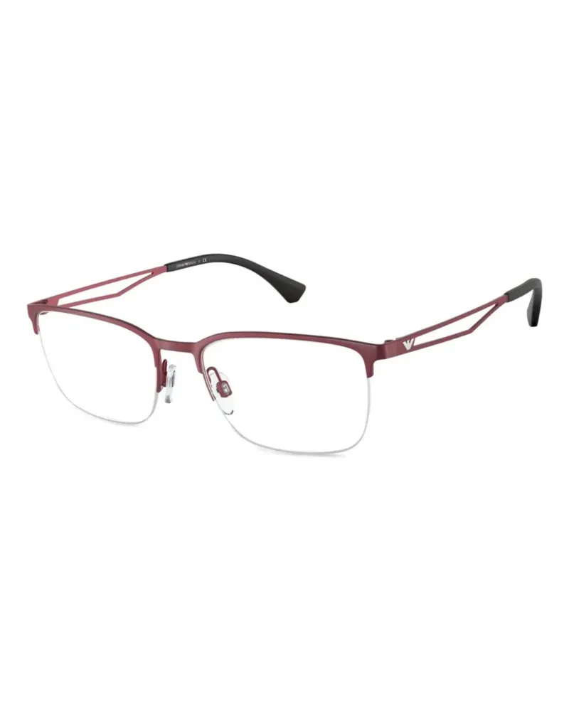 Emporio Armani Brille mit eckigem Gestell - Rot Rot