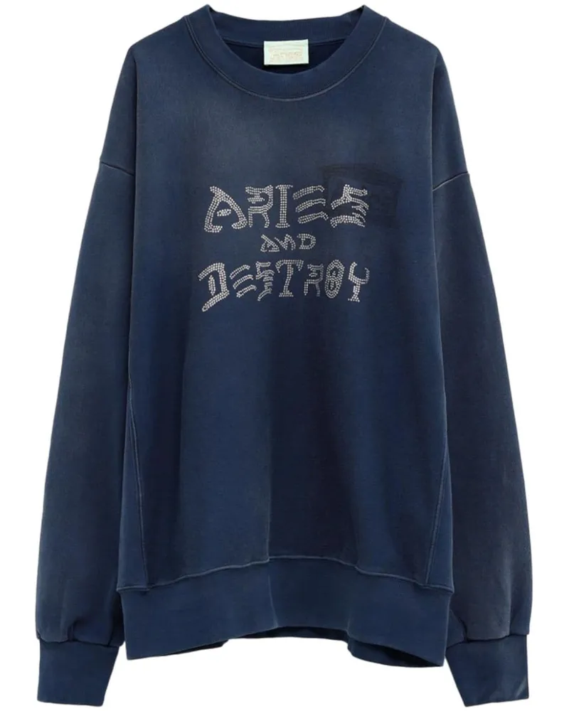 Aries And Destroy Sweatshirt Blau