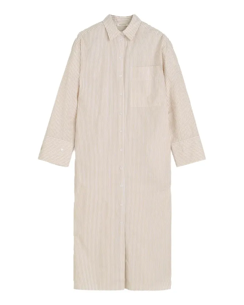 By Malene Birger Gestreiftes Perroti Hemdkleid - Nude Nude