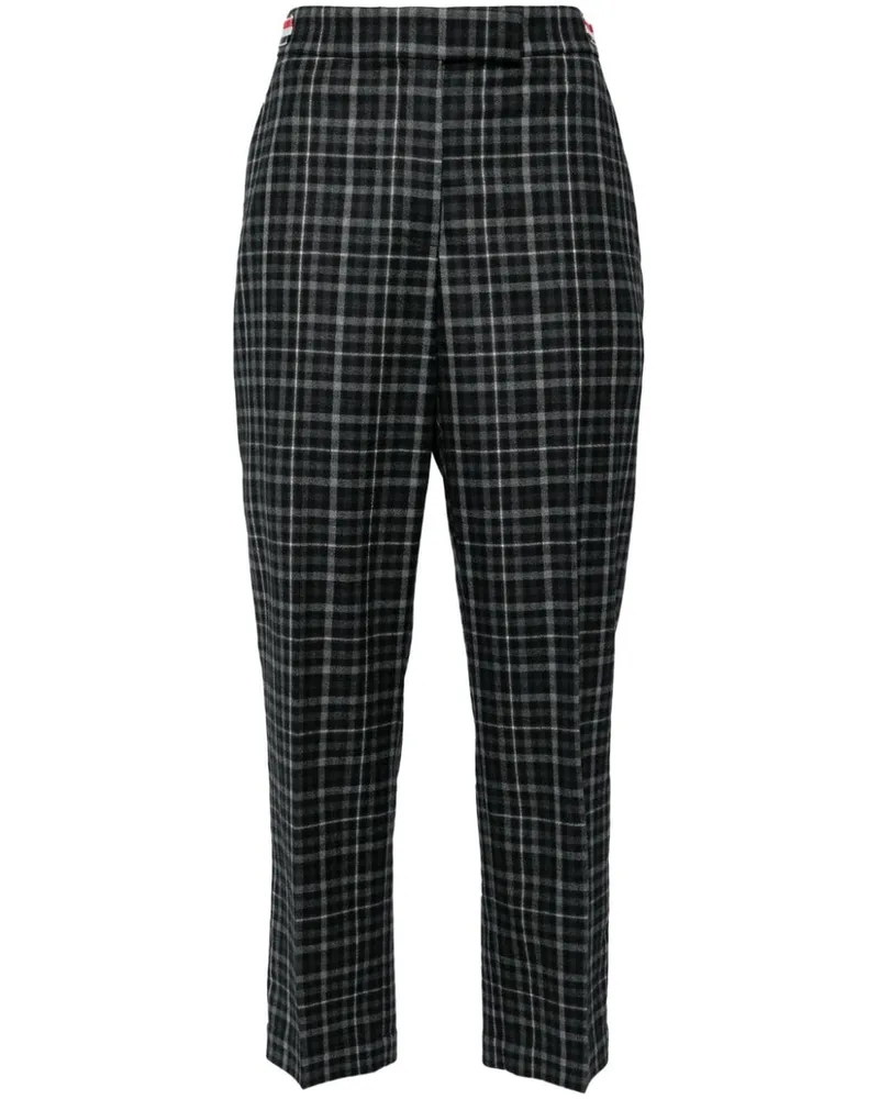 Thom Browne Hose mit Karomuster - Grau Grau