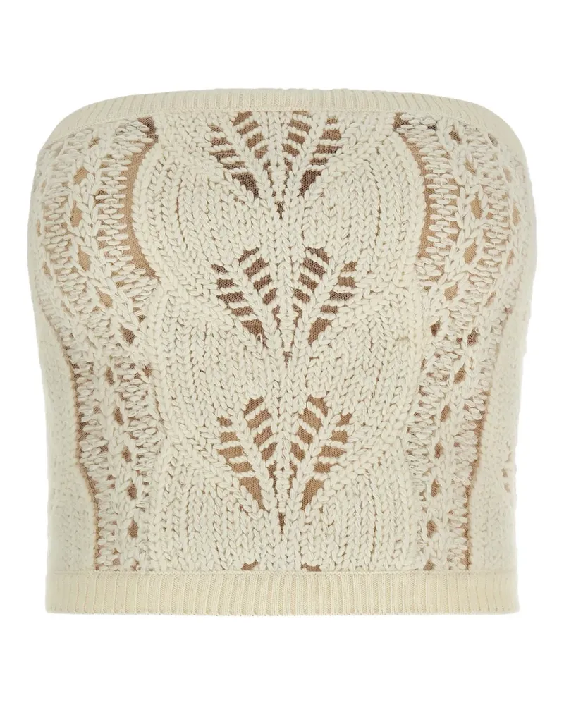 Ermanno Scervino Trägerloses Cropped-Top - Nude Nude