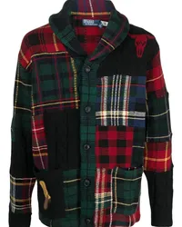 Ralph Lauren Karierter Cardigan im Patchwork-Look Schwarz