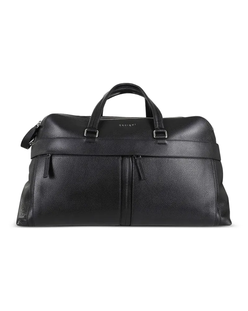 Orciani Micron zip leather duffle bag - Schwarz Schwarz