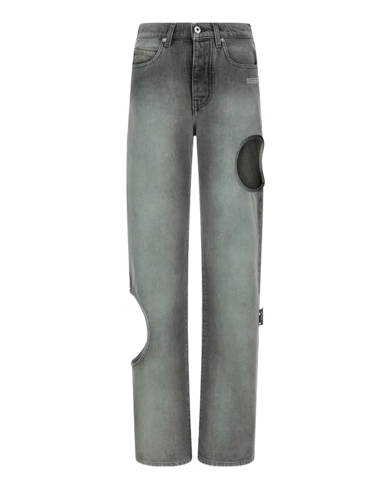 OFF-WHITE Jeans mit Cut-Out - Grau Grau