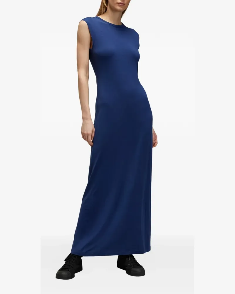 Y-3 Tank open-back side-stripe maxi dress - Blau Blau