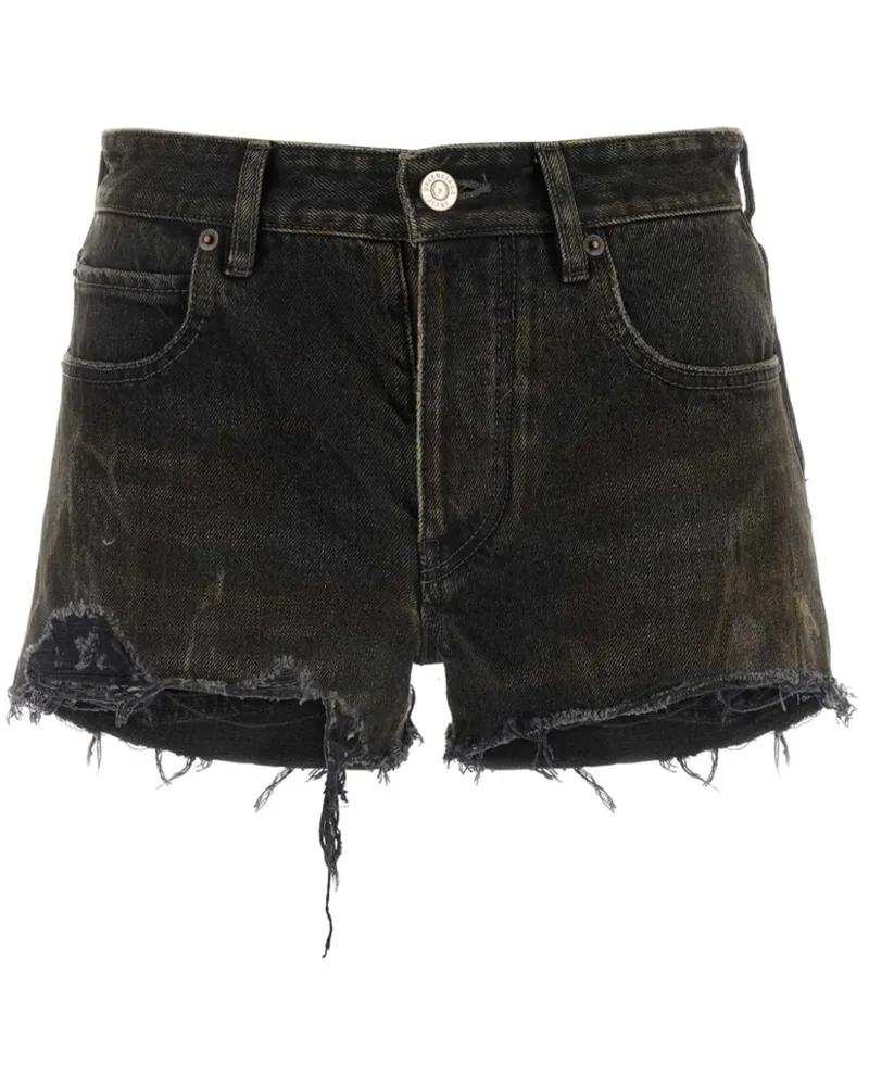 Balenciaga Klassische Jeans-Shorts - Schwarz Schwarz