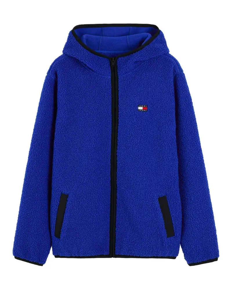 Tommy Hilfiger logo-patch borg-fleece jacket - Blau Blau