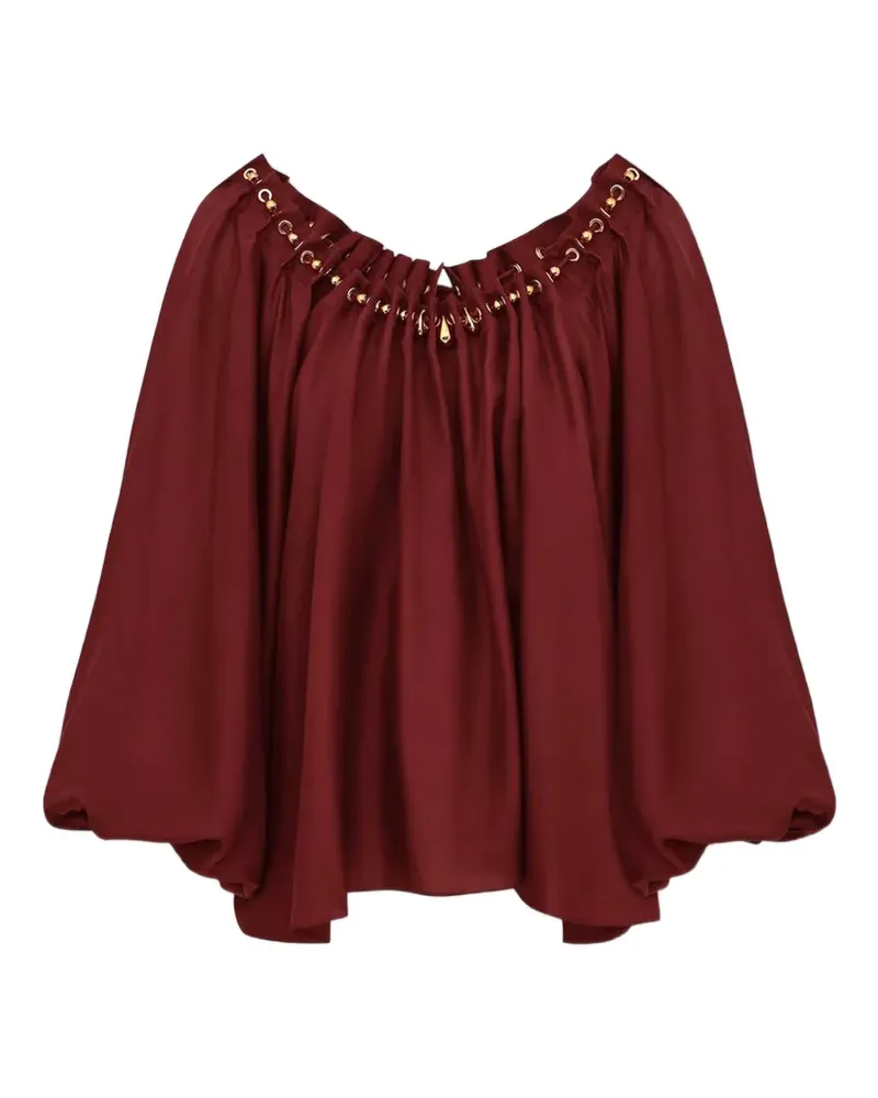 Zimmermann Aster beaded blouse - Rot Rot