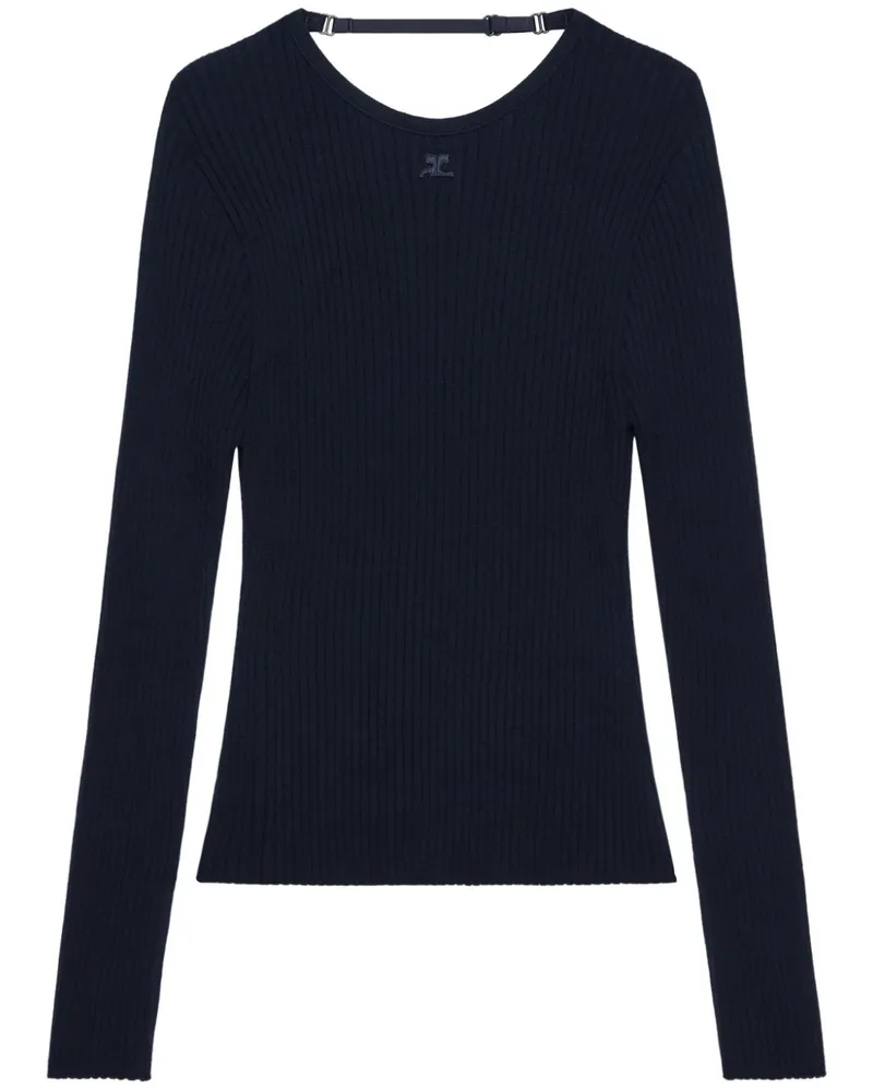 Courrèges Klassischer Pullover - Blau Blau