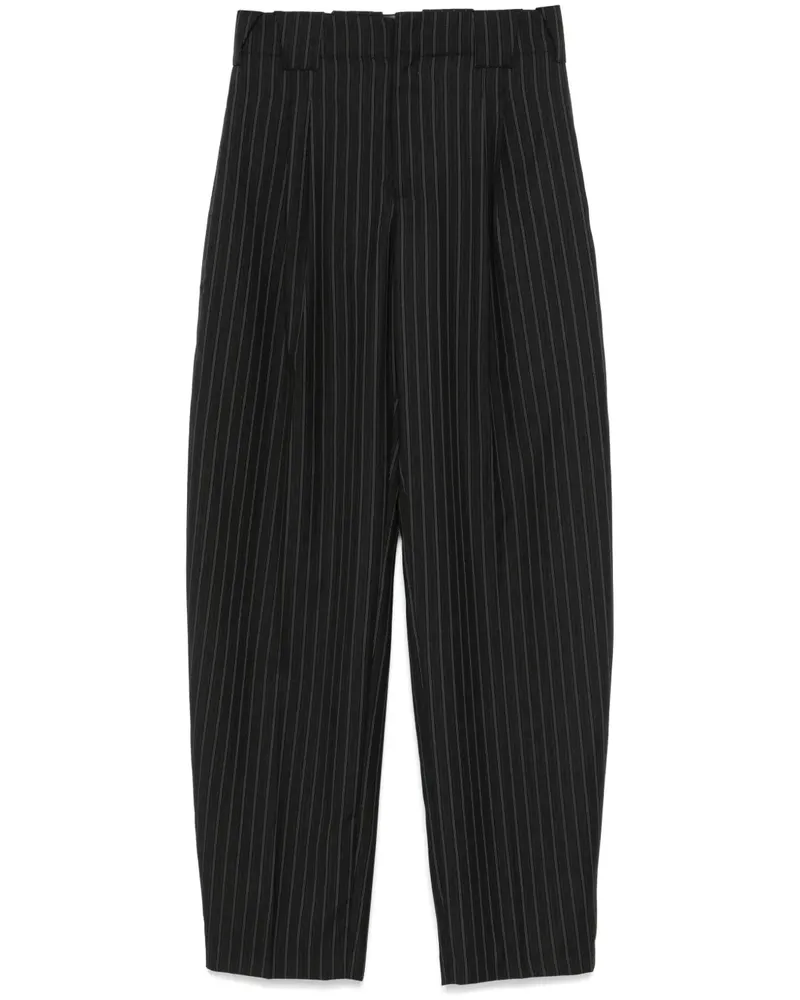 Thierry Mugler Wide-Leg-Hose mit Bundfalten - Grau Grau