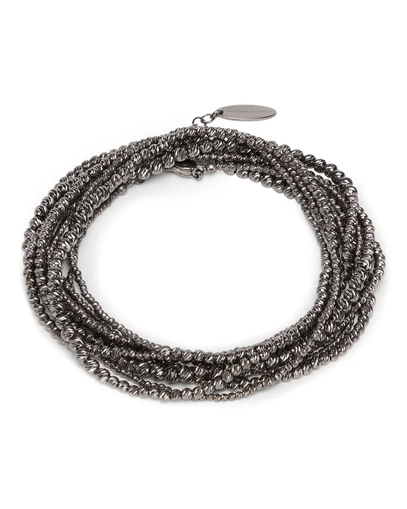 Brunello Cucinelli Perlenarmband aus Sterlingsilber
