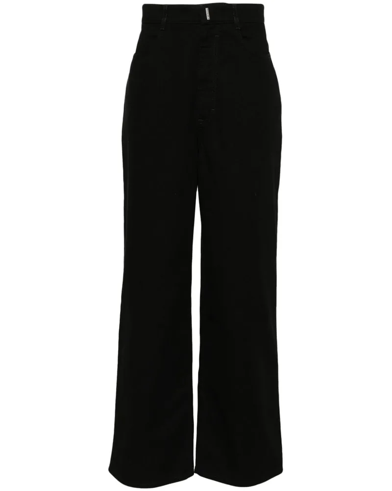 Givenchy Halbhohe Wide-Leg-Jeans - Schwarz Schwarz