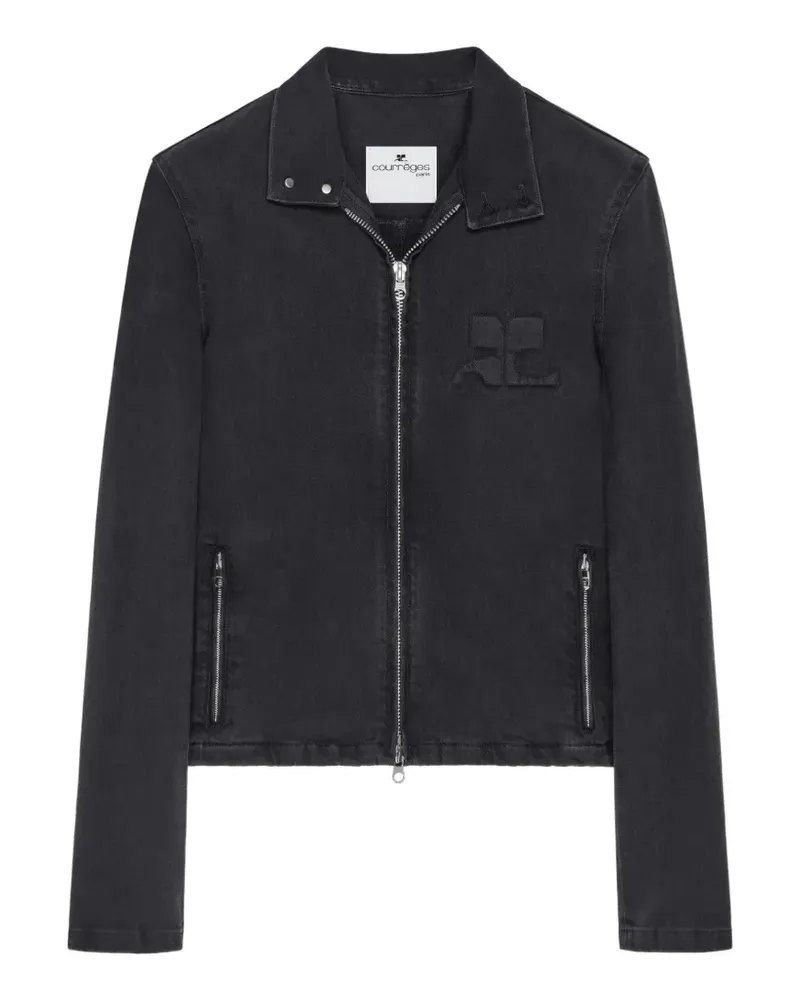 Courrèges City Shadow Jacke mit Logo - Schwarz Schwarz
