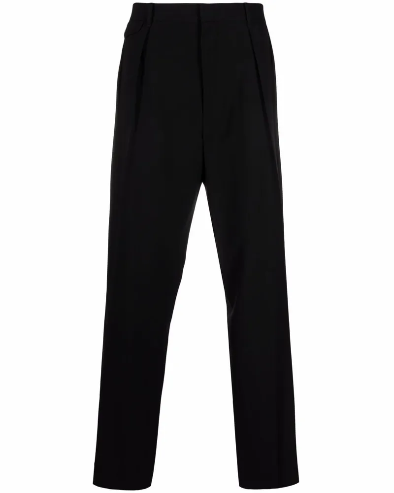 The Row Gerade Bundfaltenhose - Schwarz Schwarz