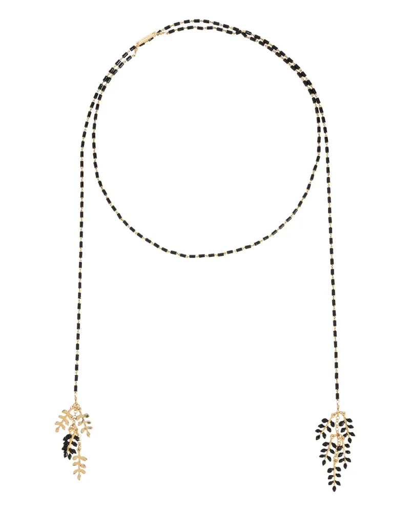 Isabel Marant leaf beaded necklace - Schwarz Schwarz