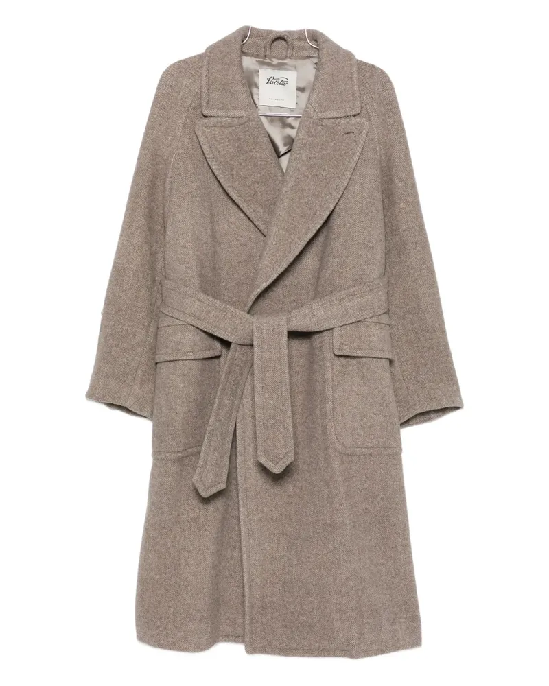 Valstar Mantel mit Fischgrätenmuster - Braun Braun