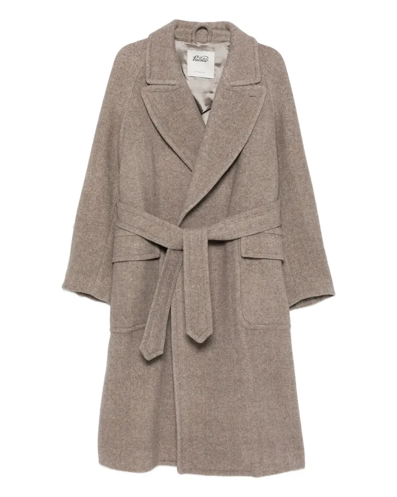 Valstar Mantel mit Fischgrätenmuster - Braun Braun