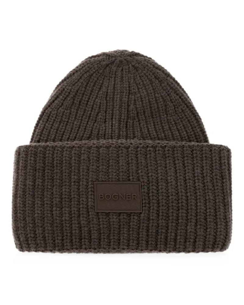 Bogner Larah ribbed-knit beanie hat - Braun Braun