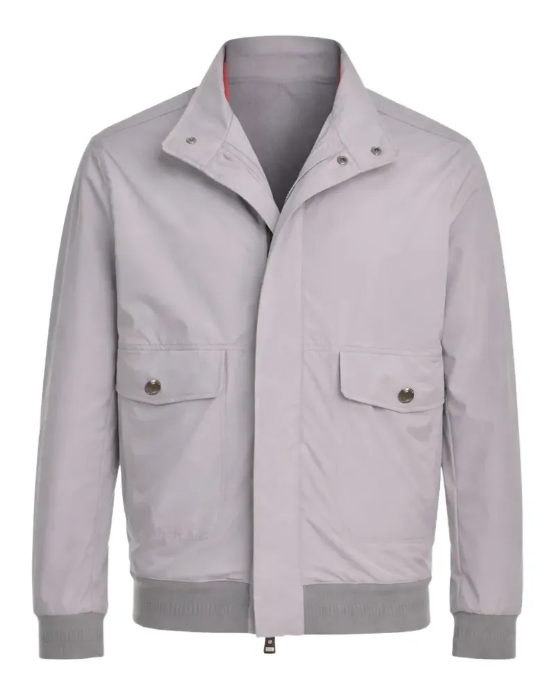 Kiton Kired Bomam Bomberjacke mit Klappentasche - Grau Grau