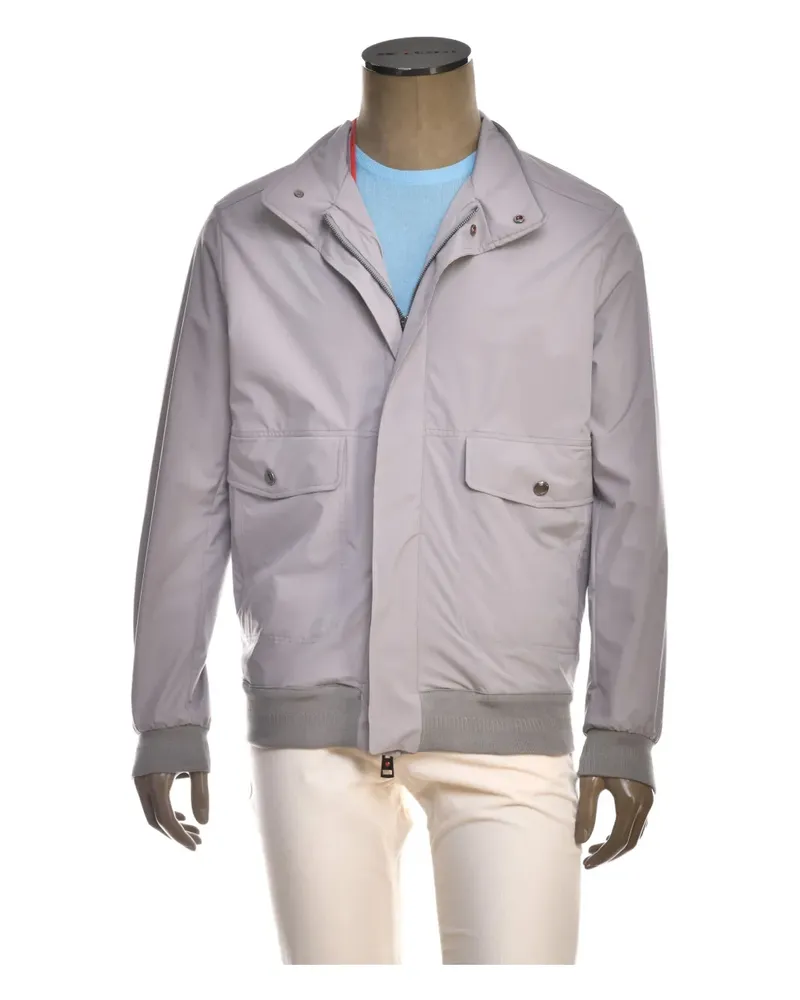 Kiton Kired Bomam Bomberjacke mit Klappentasche - Grau Grau