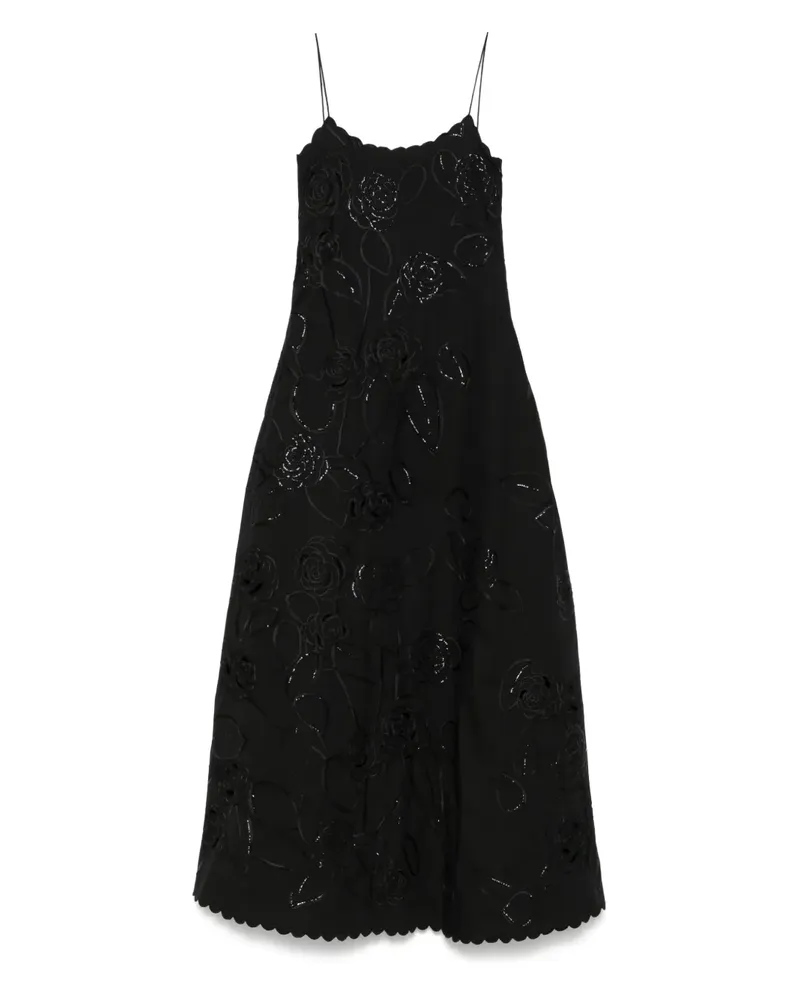 BERNADETTE Petit Beurre Maxikleid - Schwarz Schwarz