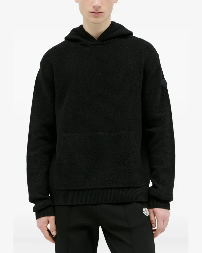 Moncler Hoodie aus Wolle - Schwarz Schwarz
