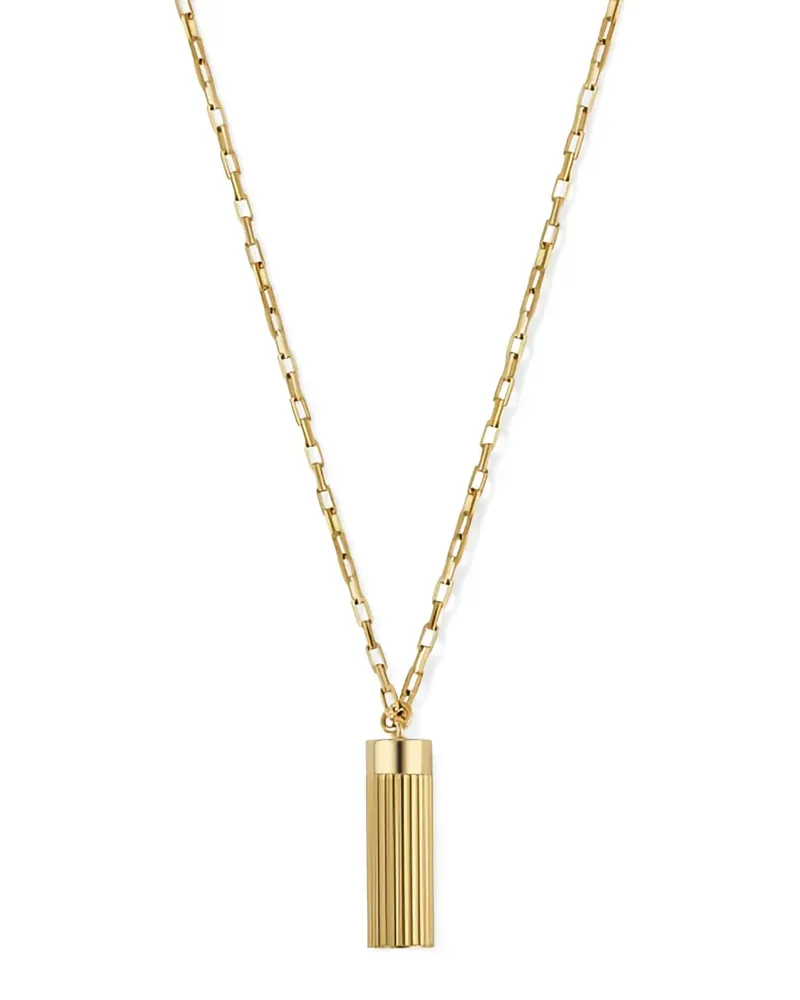 IVI Collection Memento cylindrical-pendant necklace - Gold Gold