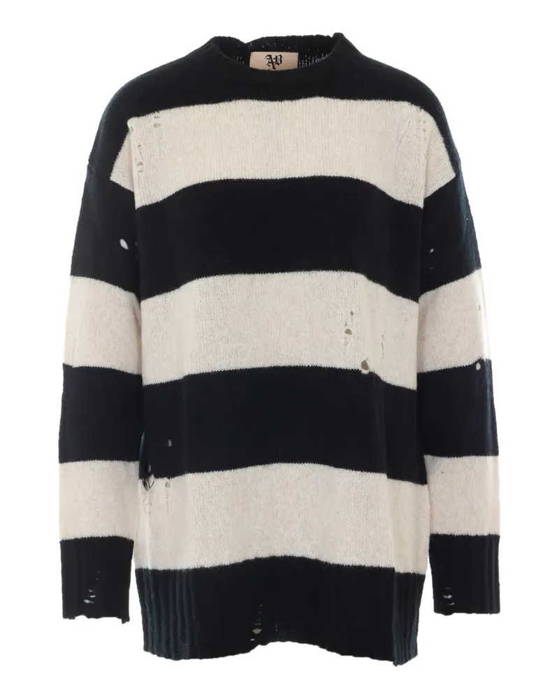 Aniye By Lilith Pullover im Distressed-Look - Schwarz Schwarz