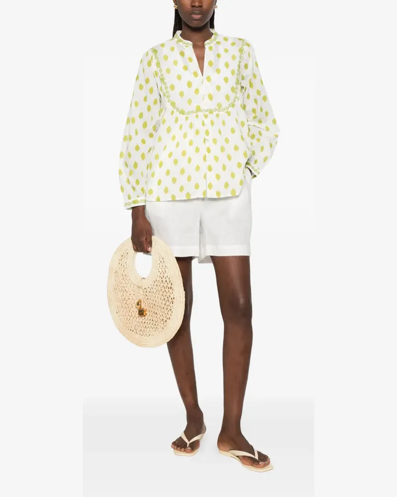 MC2 Saint Barth Maggy logo-embroidered shorts - Weiß Weiß