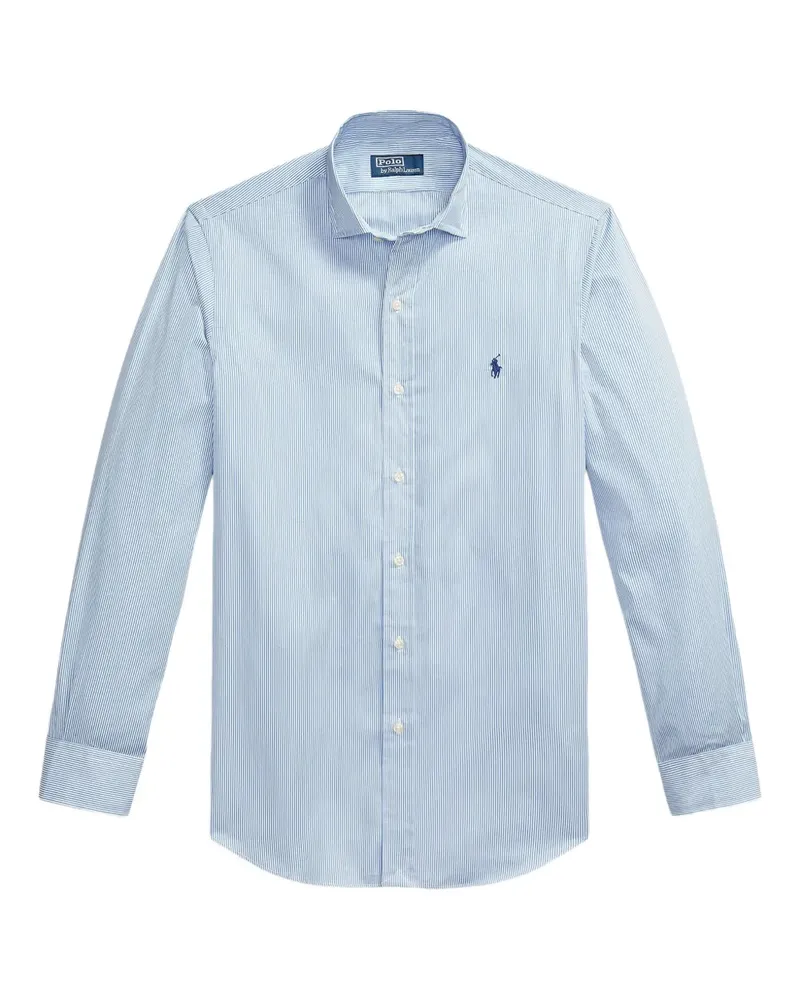 Ralph Lauren Gestreiftes Hemd mit Logo-Stickerei - Blau Blau