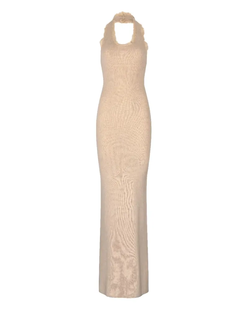 Aya Muse Cora halterneck dress - Nude Nude