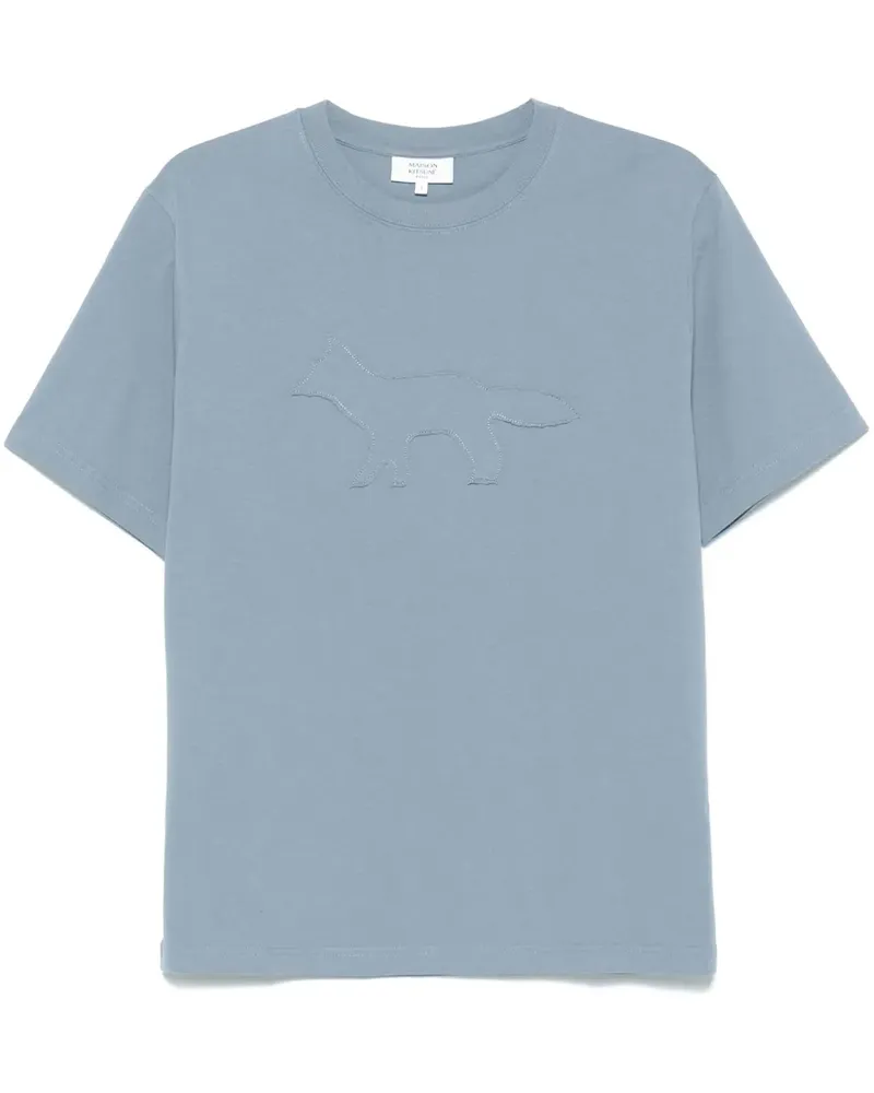Kitsuné T-Shirt mit Profile Fox-Patch - Blau Blau