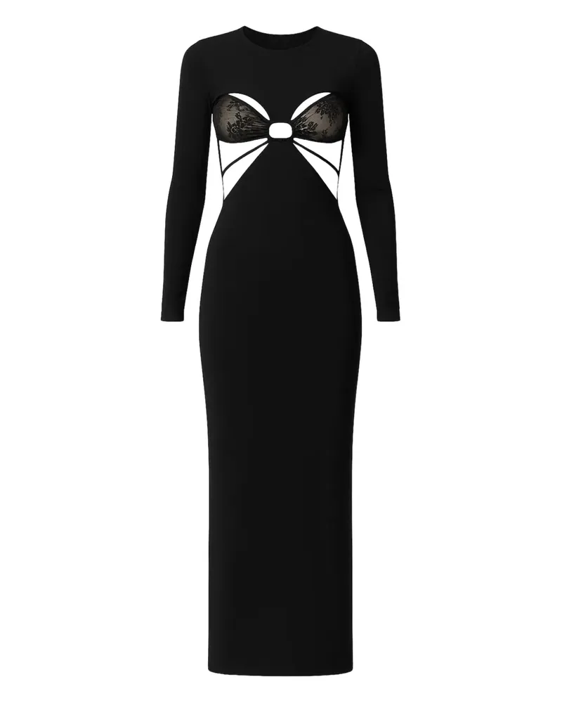 Amazuìn Dhemi Kleid mit Cut-Out - Schwarz Schwarz