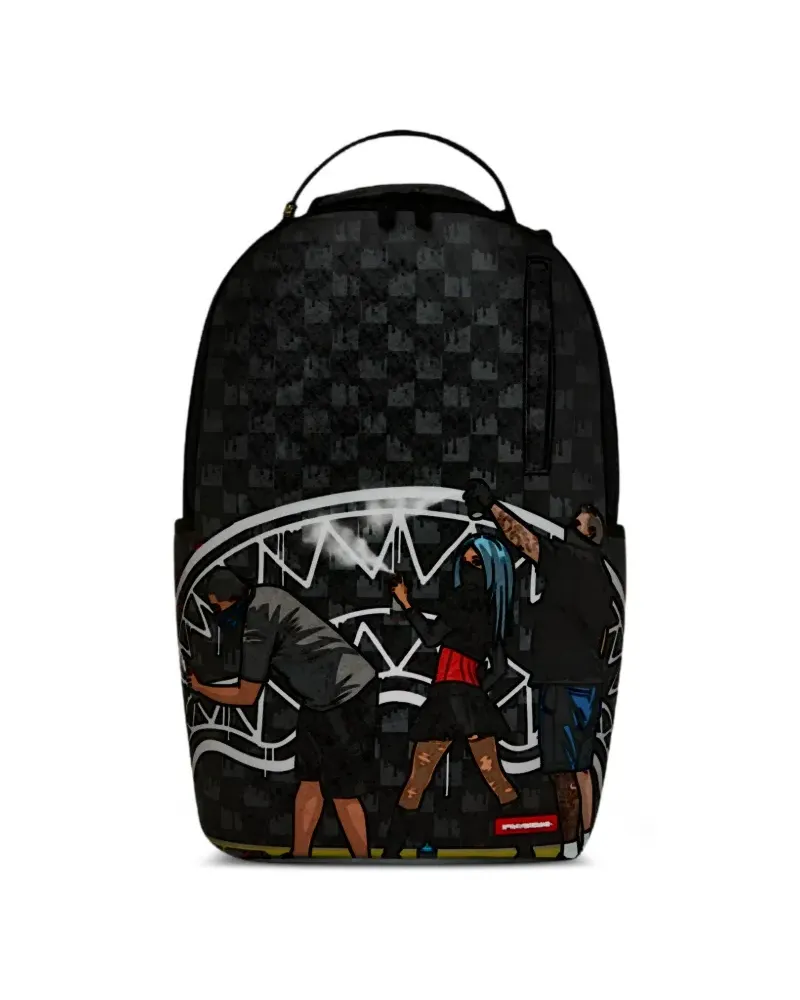 Sprayground Midnight Mural Rucksack - Schwarz Schwarz
