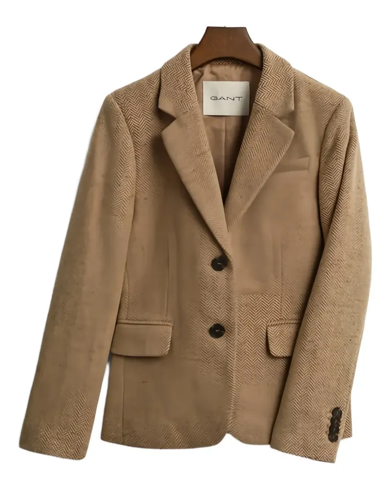 Gant Sakko mit Fischgrätenmuster - Braun Braun