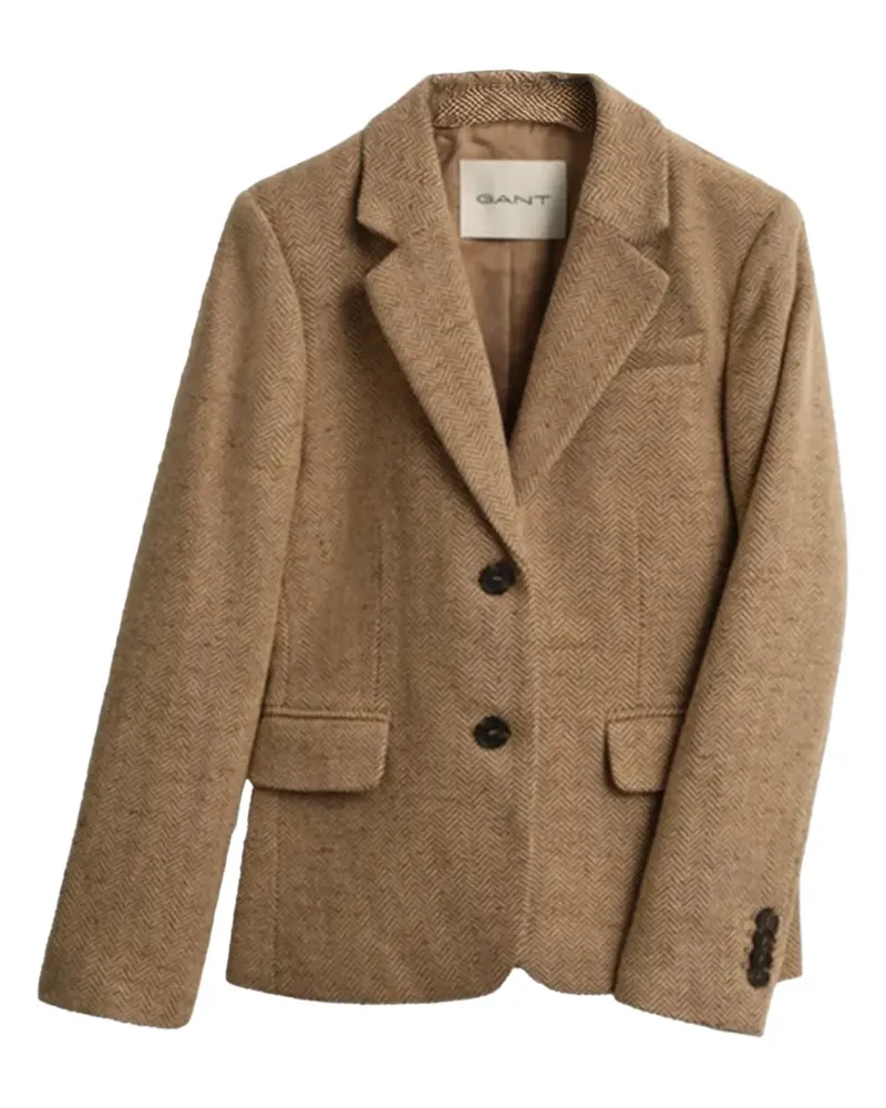 Gant Sakko mit Fischgrätenmuster - Braun Braun