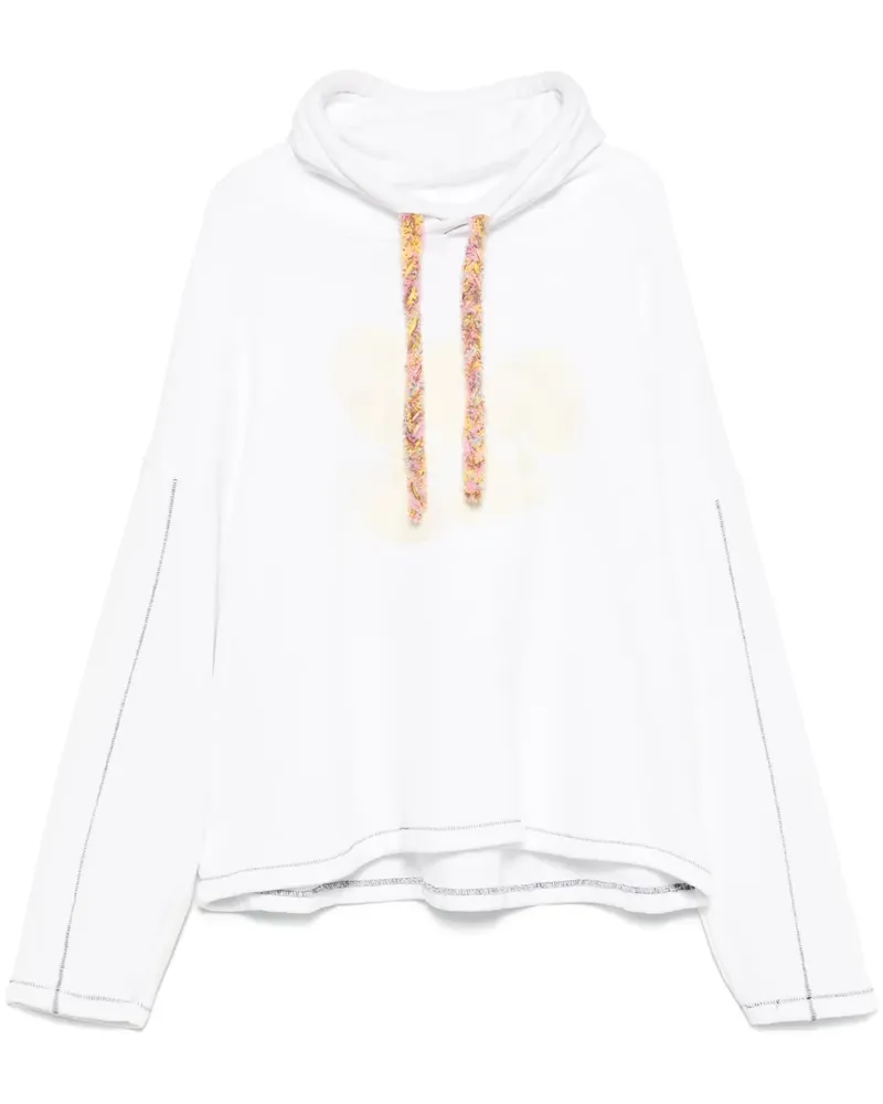 BONSAI Hoodie mit Logo-Stickerei - Weiß Weiß