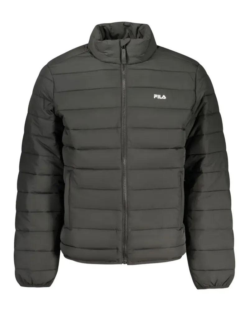 Fila Gesteppte Jacke mit Logo-Print - Schwarz Schwarz