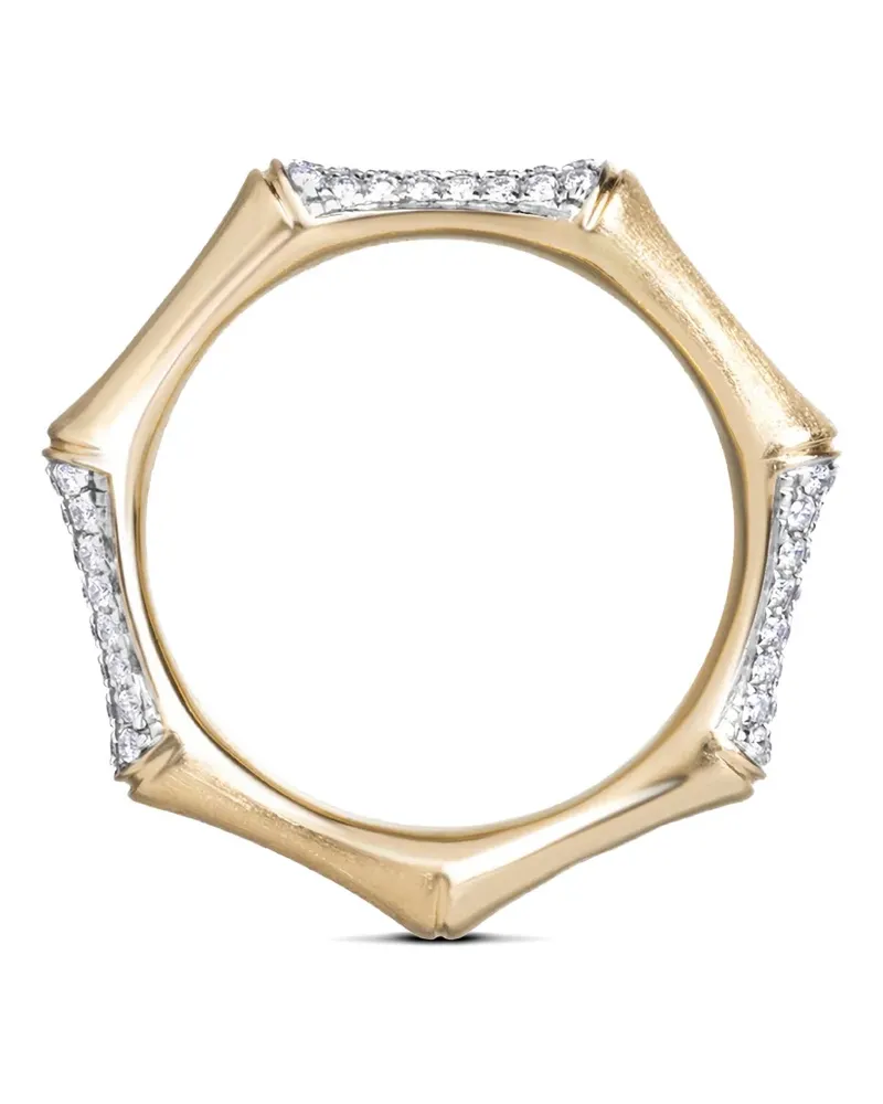 Rainbow K Bamboo Ring mit Diamant - Gold Gold