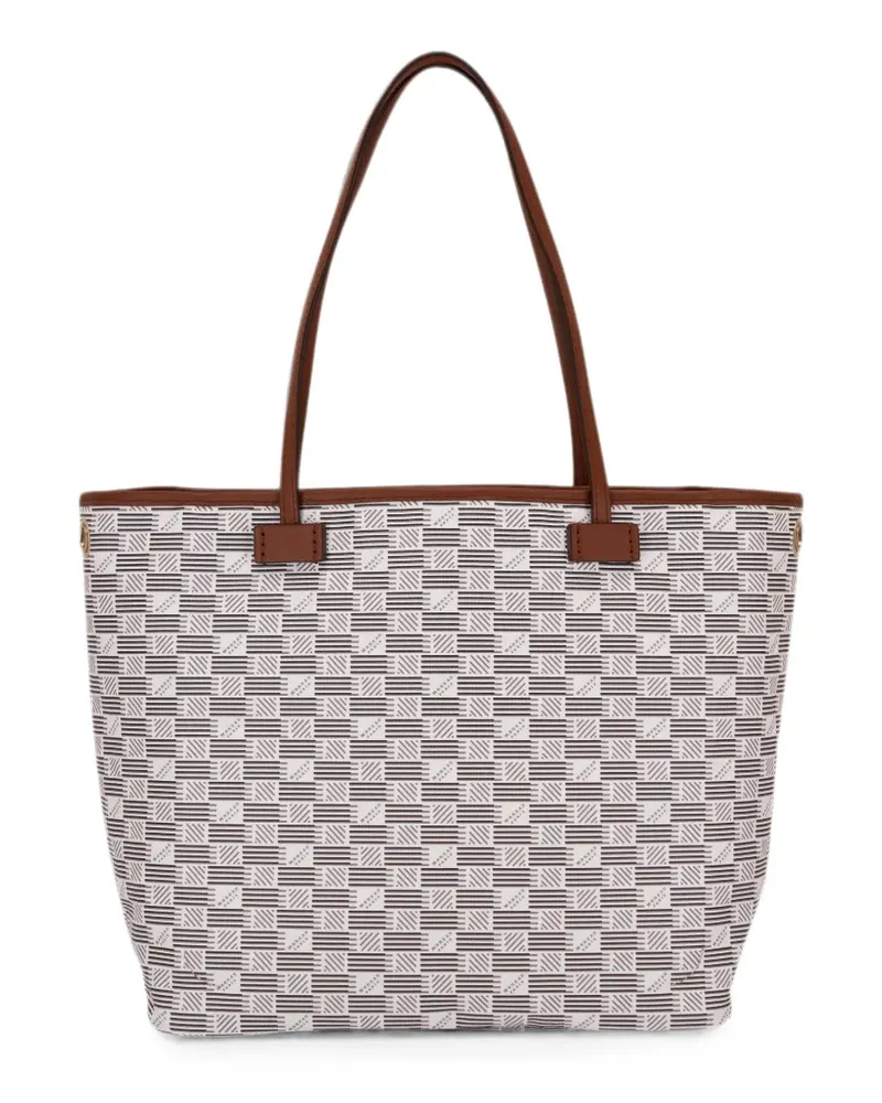 Moreau Paris Saint Tropez Tote Bag mit Monogrammmuster - Nude Nude