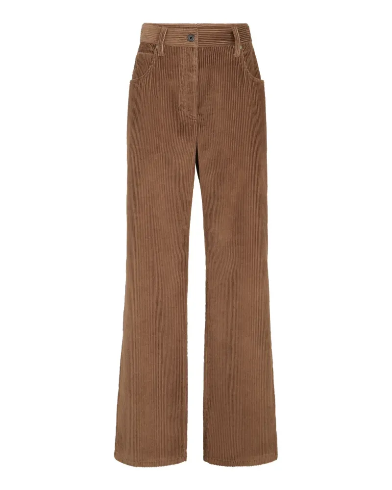 Brunello Cucinelli Gerade Cordhose im Five-Pocket-Design mit Monili-Detail - Braun Braun