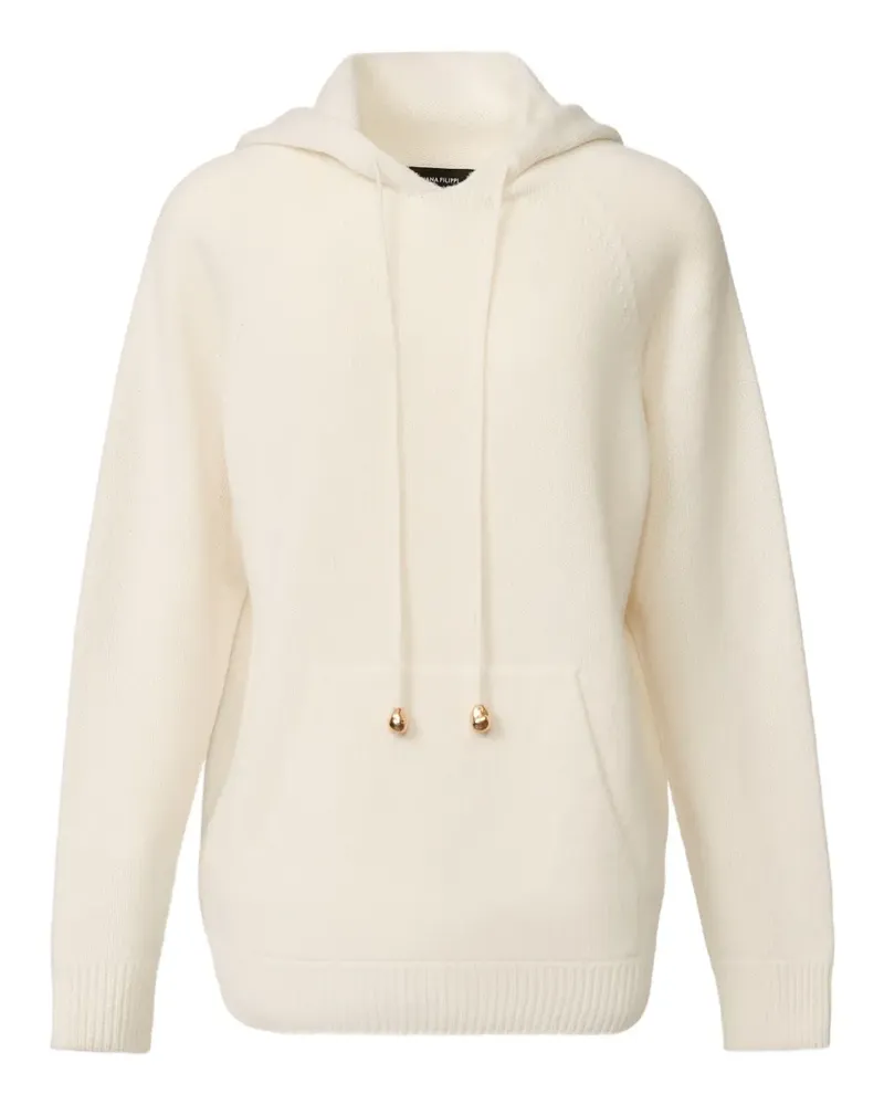 Fabiana Filippi hooded ribbed sweater - Weiß Weiß