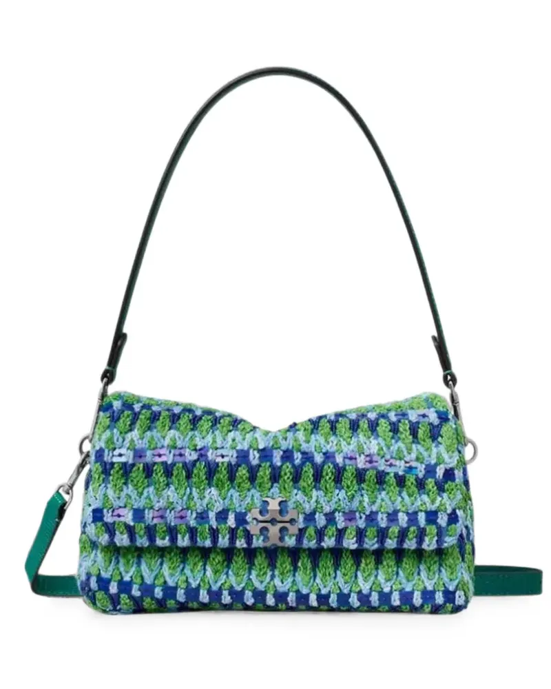 Tory Burch Charlie beaded shoulder bag - Grün Grün