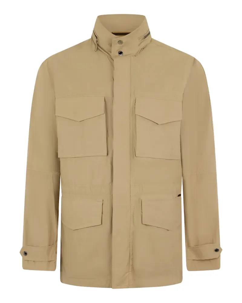 MOORER patch-pocket jacket - Nude Nude