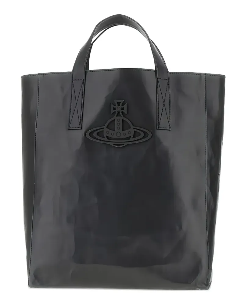 Vivienne Westwood Tote Bag mit Orb-Verzierung - Schwarz Schwarz