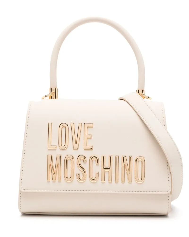 Moschino Handtasche mit Logo-Schriftzug - Nude Nude