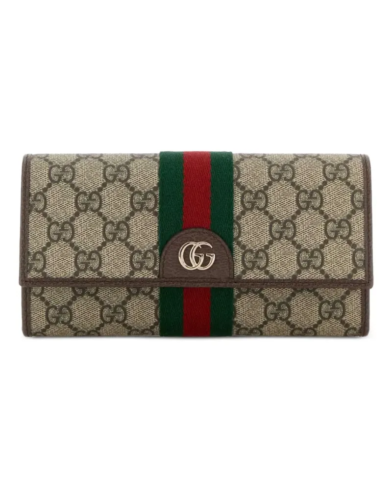 Gucci Ophidia Portemonnaie aus GG Supreme-Canvas - Nude Nude